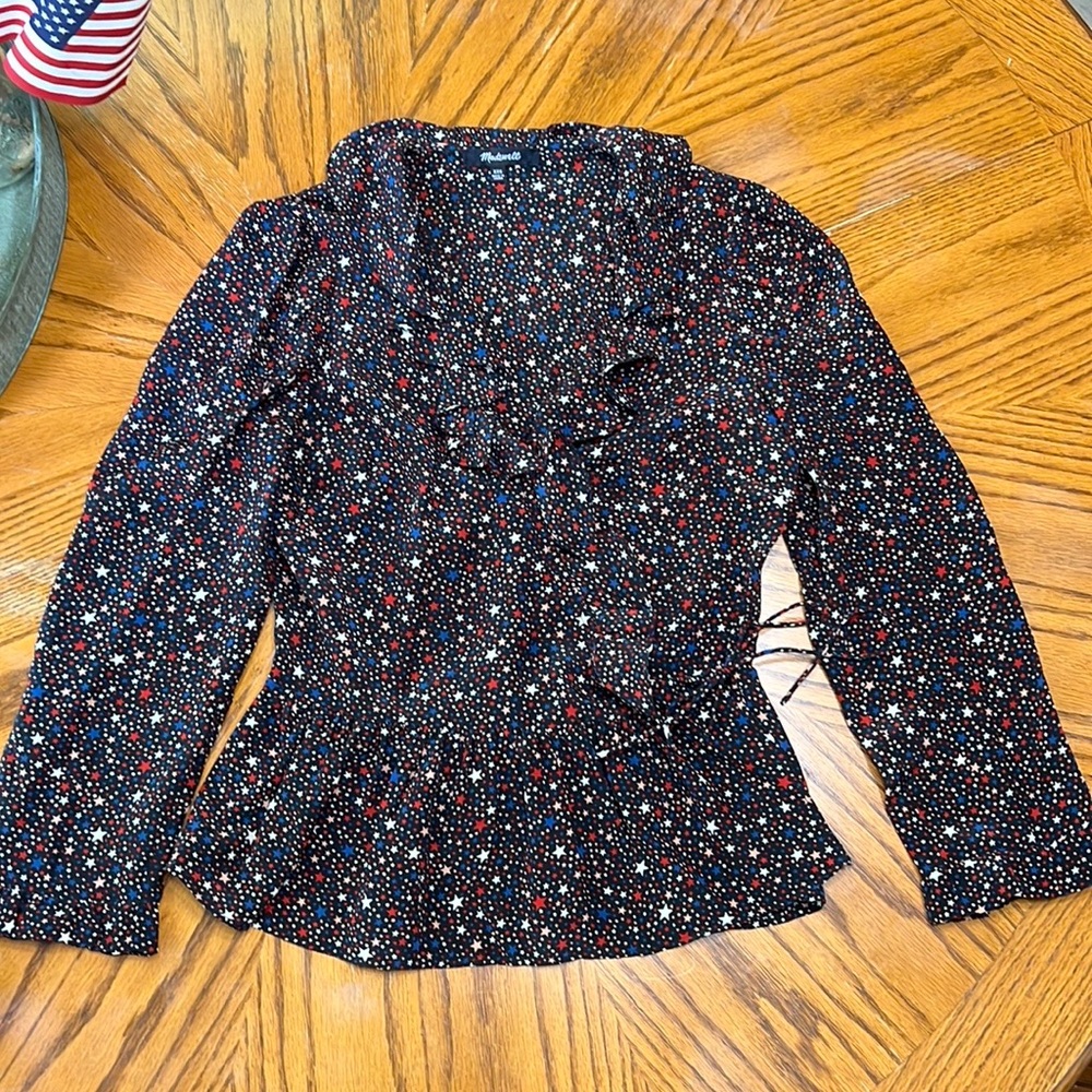MADEWELL STARRY NIGHT SILK RUFFLE
HEM WRAP - Picture 11 of 16